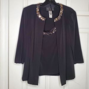 Alex Evenings Tank with Blazer Size Small